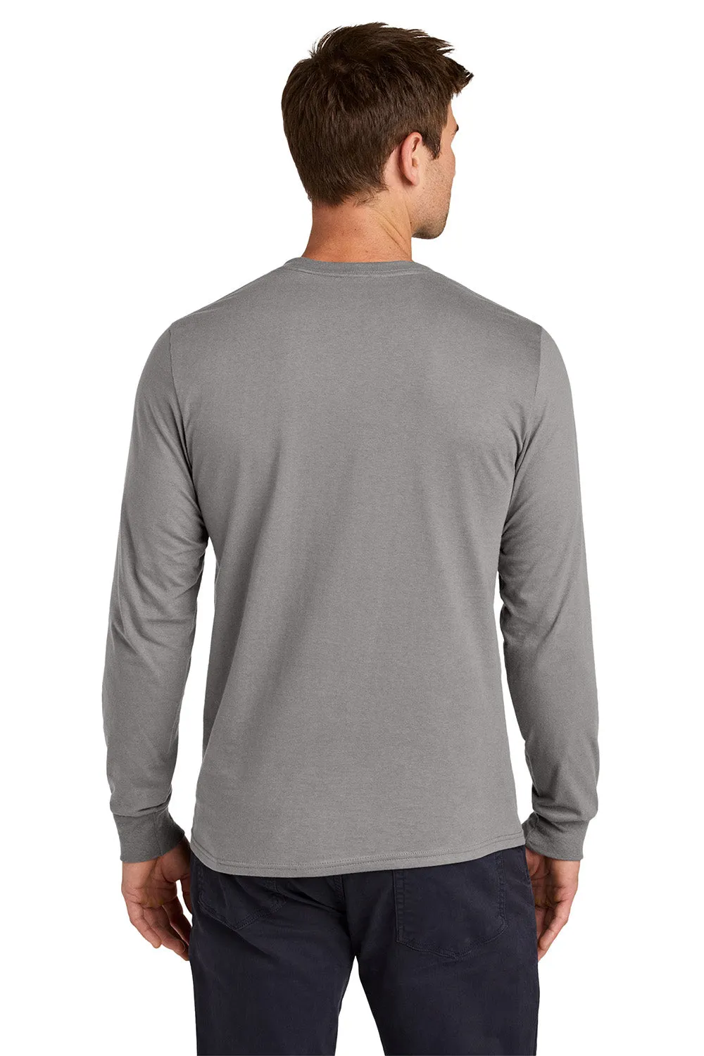 Jerzees Mens Classics Long Sleeve Crewneck T-Shirt - Rock Grey