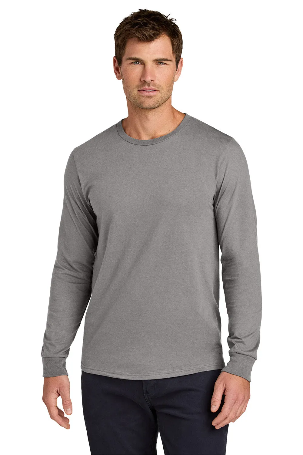 Jerzees Mens Classics Long Sleeve Crewneck T-Shirt - Rock Grey