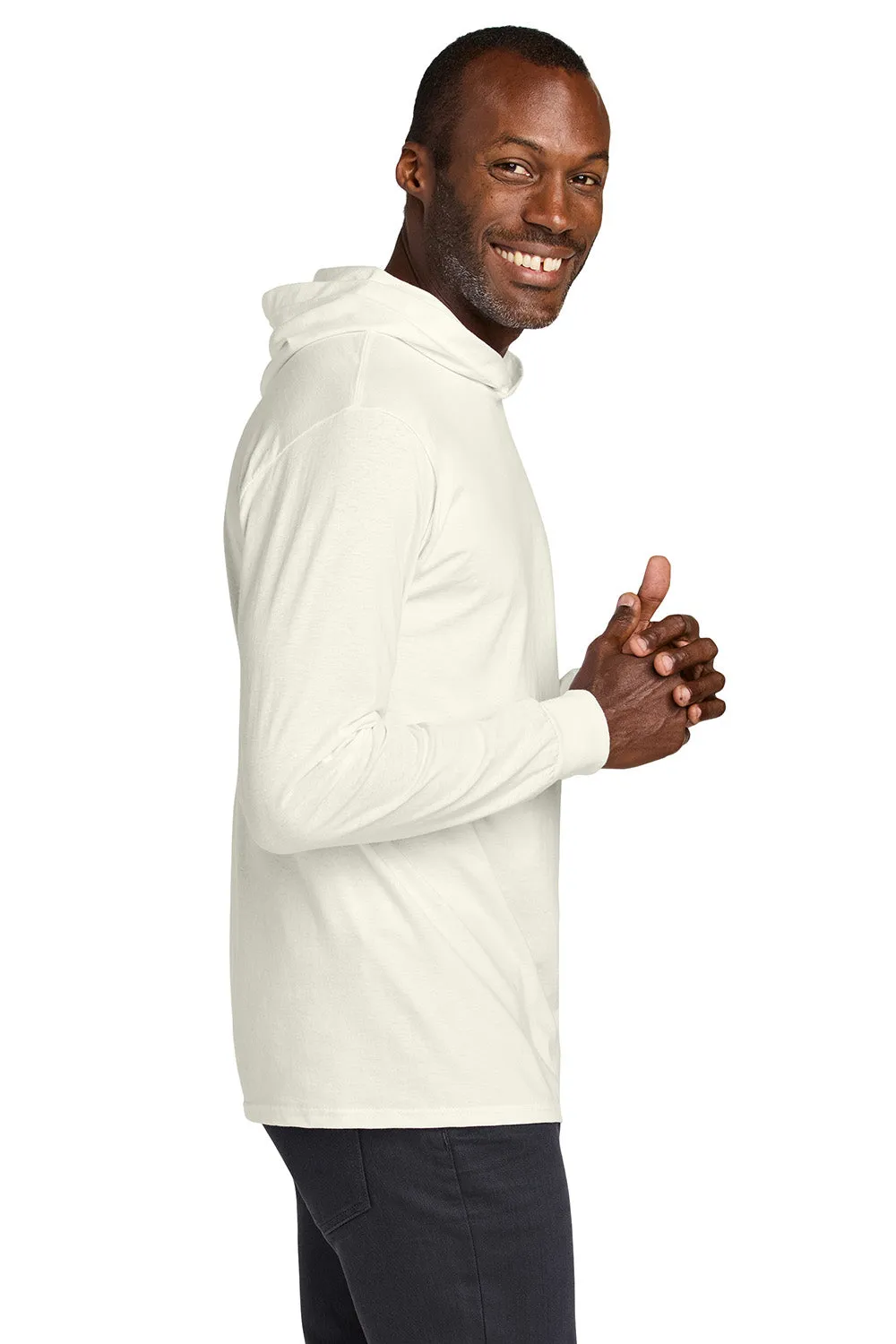 Jerzees Mens Classics Long Sleeve Hooded T-Shirt Hoodie - Heather Sweet Cream