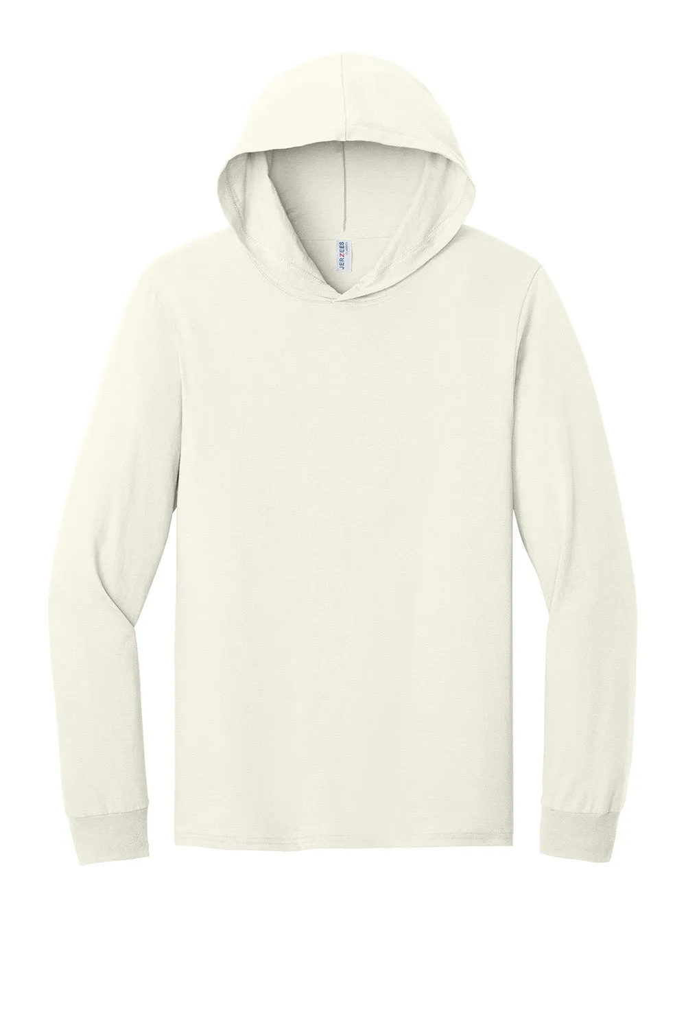 Jerzees Mens Classics Long Sleeve Hooded T-Shirt Hoodie - Heather Sweet Cream