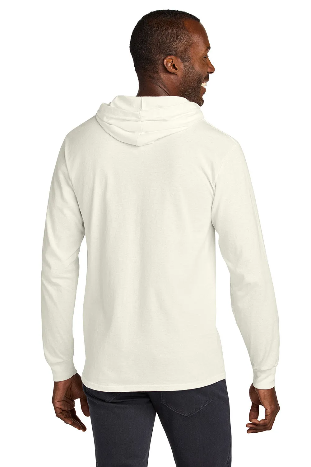 Jerzees Mens Classics Long Sleeve Hooded T-Shirt Hoodie - Heather Sweet Cream