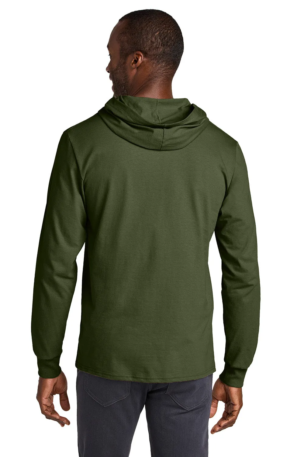 Jerzees Mens Classics Long Sleeve Hooded T-Shirt Hoodie - Military Green