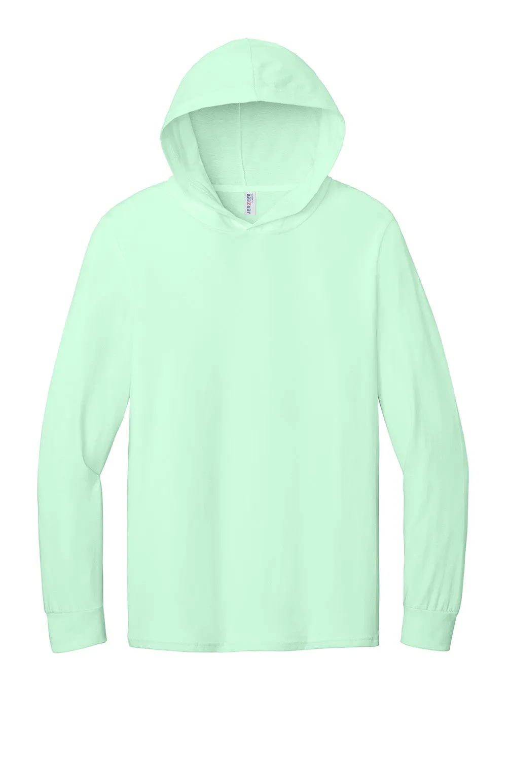 Jerzees Mens Classics Long Sleeve Hooded T-Shirt Hoodie - Mint To Be Green
