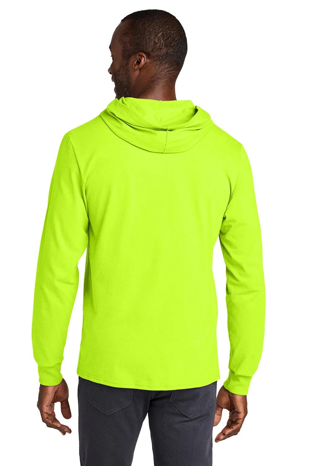 Jerzees Mens Classics Long Sleeve Hooded T-Shirt Hoodie - Safety Green