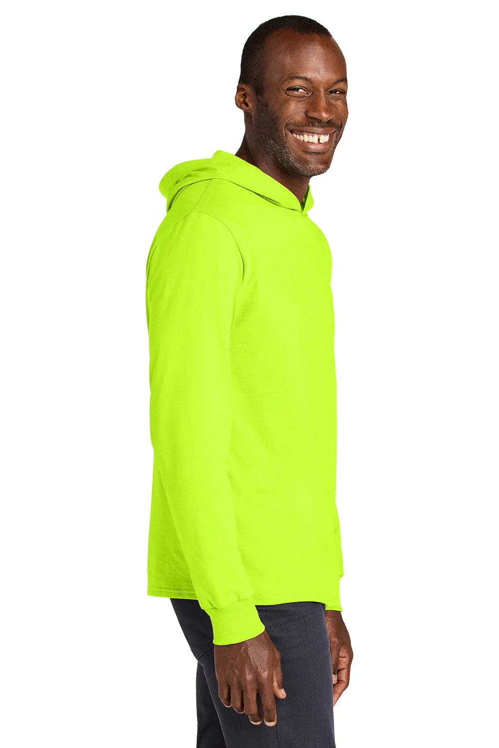 Jerzees Mens Classics Long Sleeve Hooded T-Shirt Hoodie - Safety Green