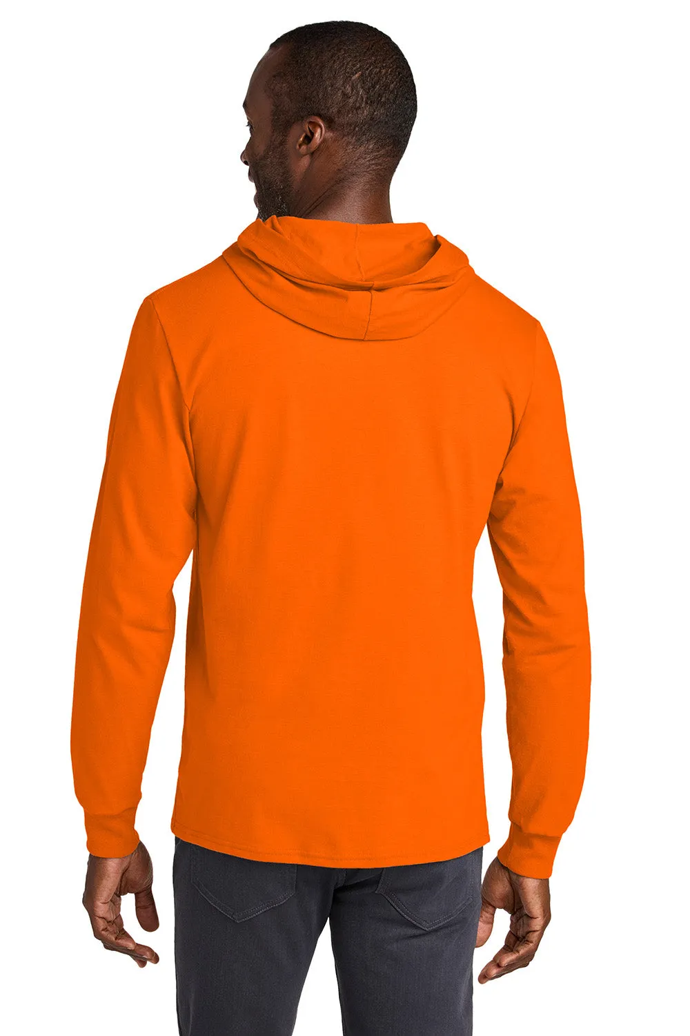 Jerzees Mens Classics Long Sleeve Hooded T-Shirt Hoodie - Safety Orange