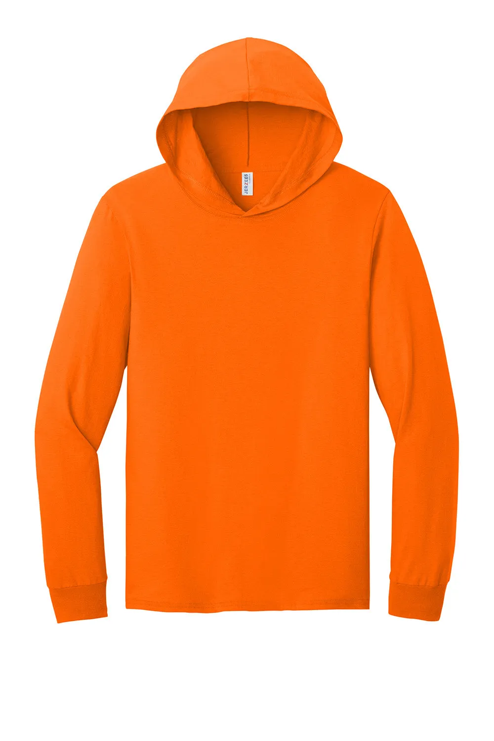 Jerzees Mens Classics Long Sleeve Hooded T-Shirt Hoodie - Safety Orange
