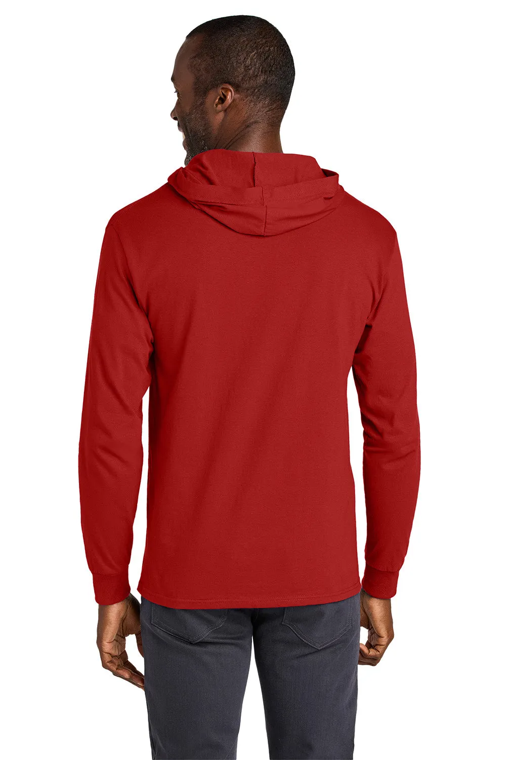 Jerzees Mens Classics Long Sleeve Hooded T-Shirt Hoodie - True Red