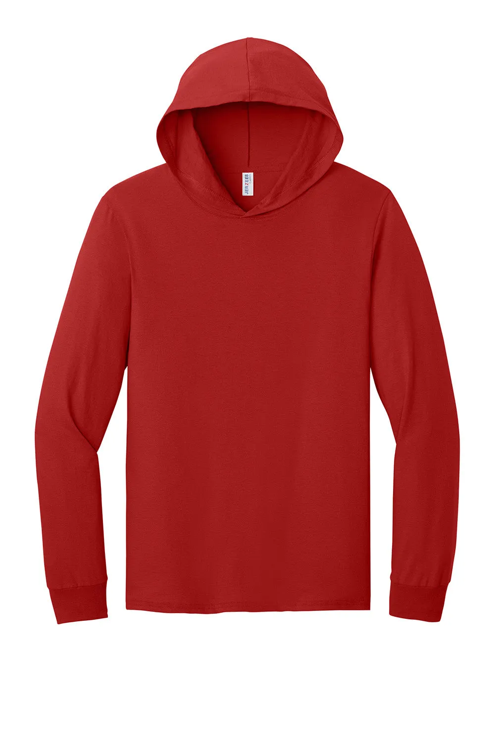 Jerzees Mens Classics Long Sleeve Hooded T-Shirt Hoodie - True Red