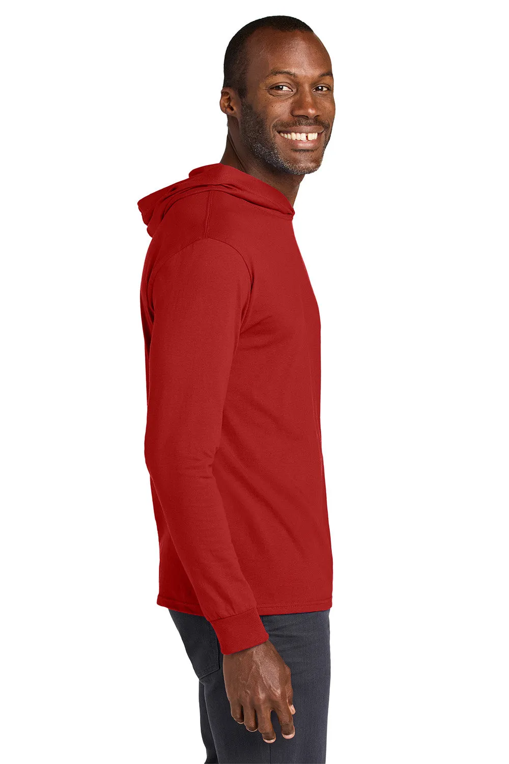 Jerzees Mens Classics Long Sleeve Hooded T-Shirt Hoodie - True Red