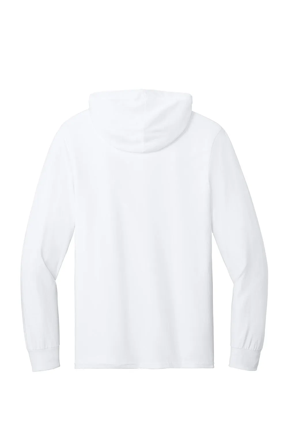 Jerzees Mens Classics Long Sleeve Hooded T-Shirt Hoodie - White