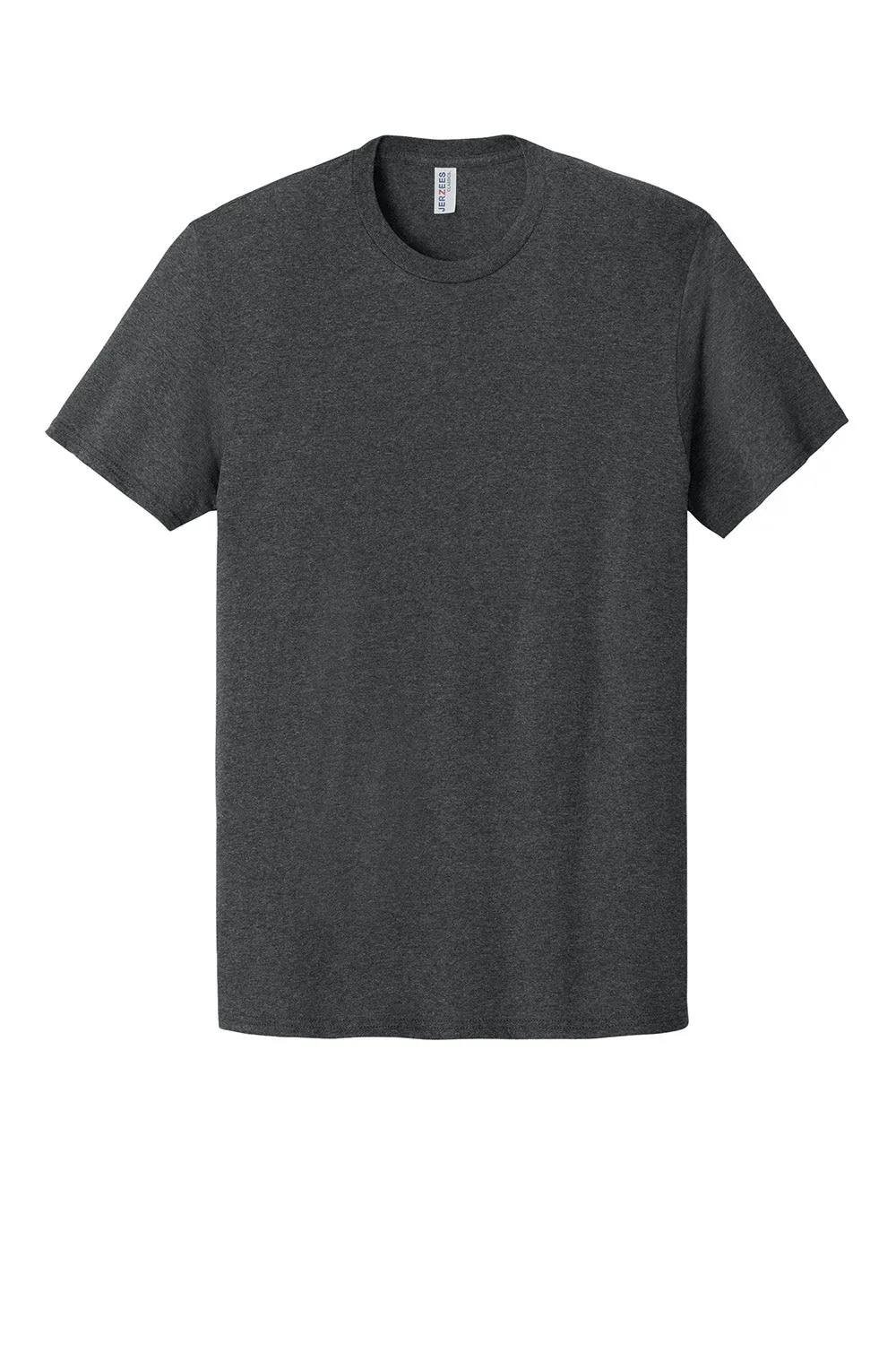 Jerzees Mens Classics Short Sleeve Crewneck T-Shirt - Heather Black