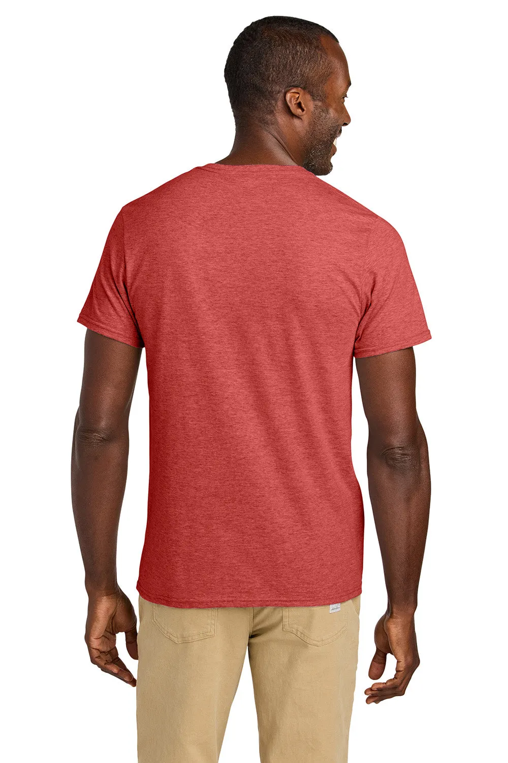 Jerzees Mens Classics Short Sleeve Crewneck T-Shirt - Heather Fiery Red