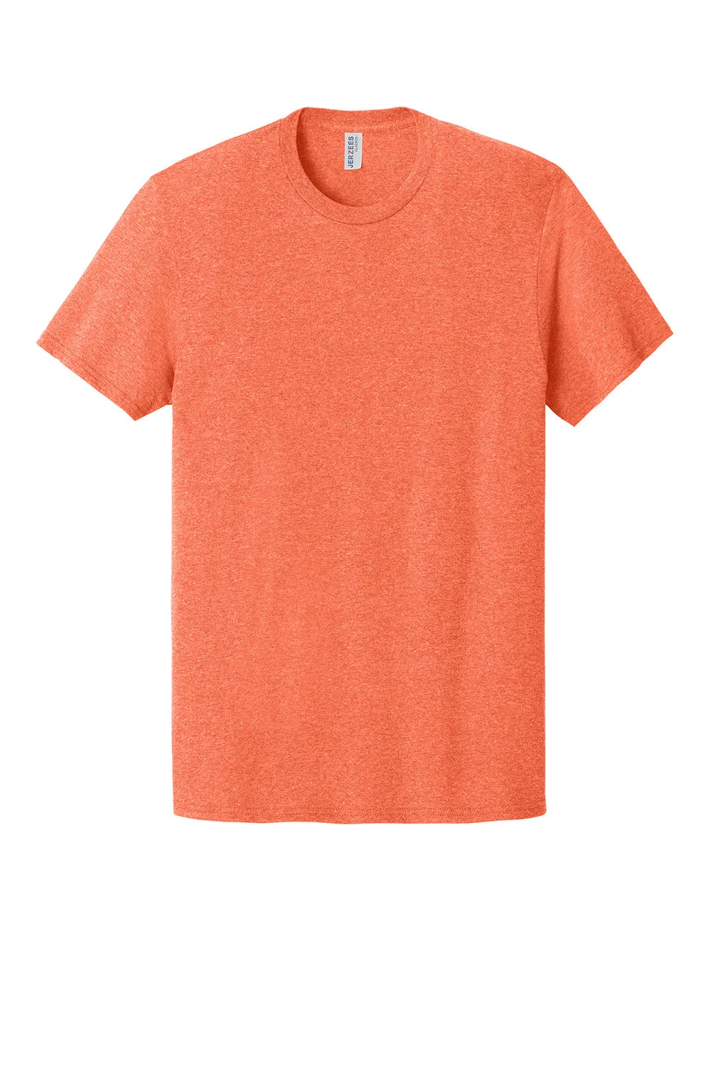 Jerzees Mens Classics Short Sleeve Crewneck T-Shirt - Heather Retro Coral Orange
