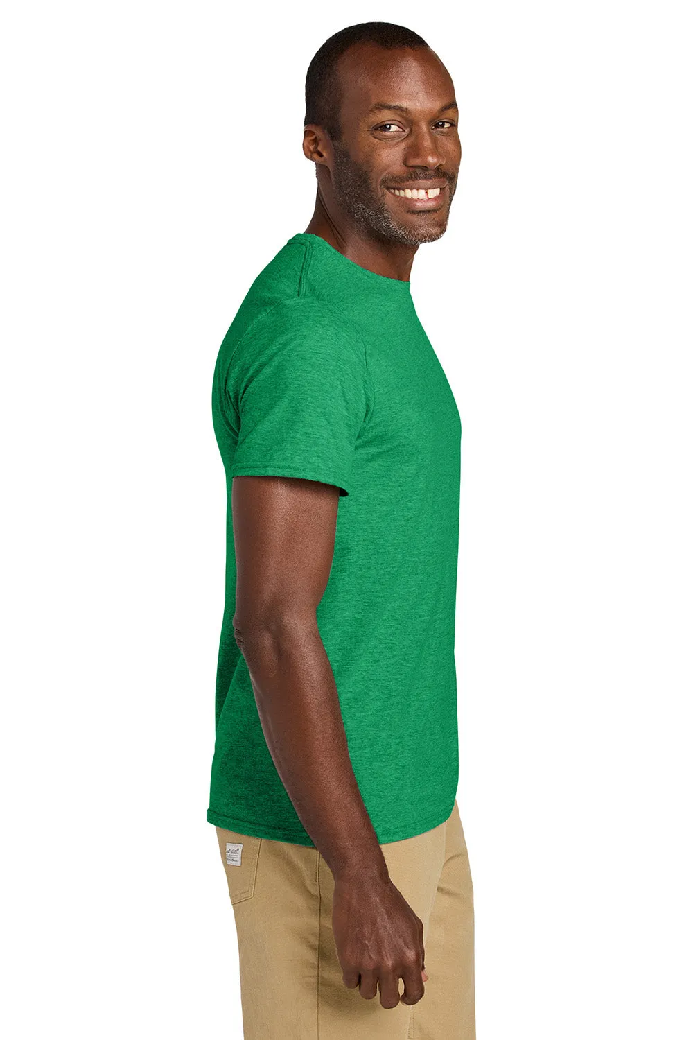 Jerzees Mens Classics Short Sleeve Crewneck T-Shirt - Heather Retro Green