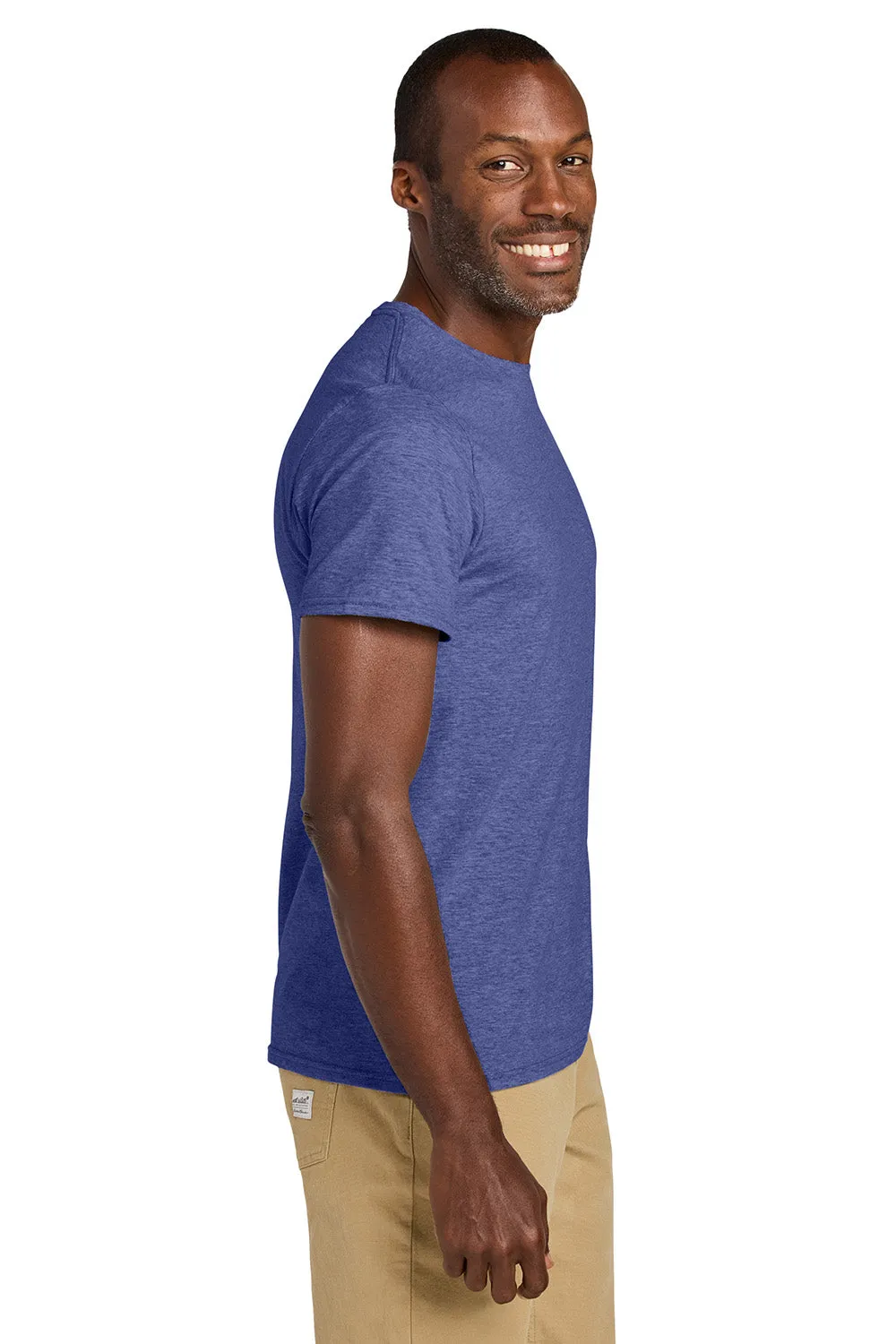 Jerzees Mens Classics Short Sleeve Crewneck T-Shirt - Heather Retro Purple