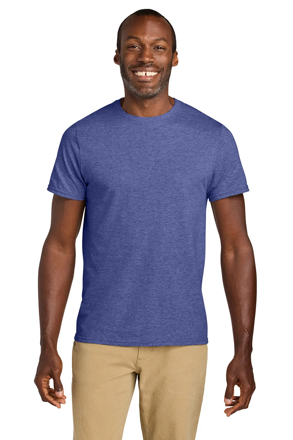 Jerzees Mens Classics Short Sleeve Crewneck T-Shirt - Heather Retro Purple