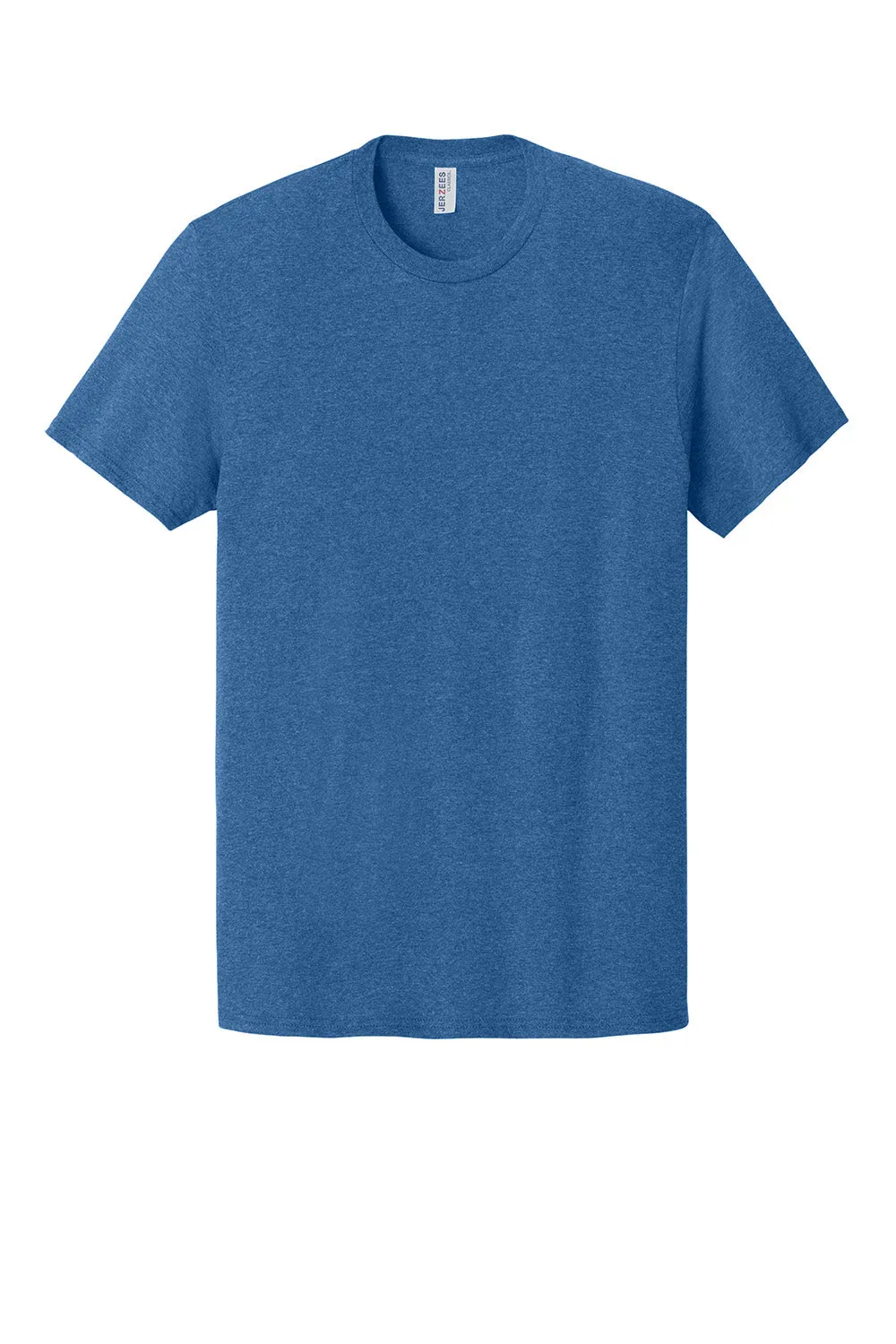 Jerzees Mens Classics Short Sleeve Crewneck T-Shirt - Heather Retro Royal Blue