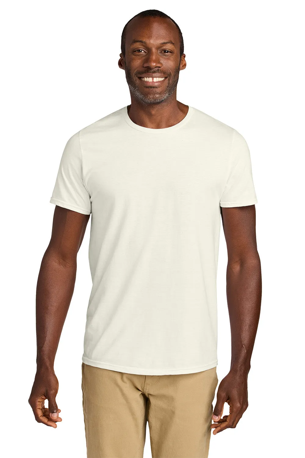 Jerzees Mens Classics Short Sleeve Crewneck T-Shirt - Heather Sweet Cream