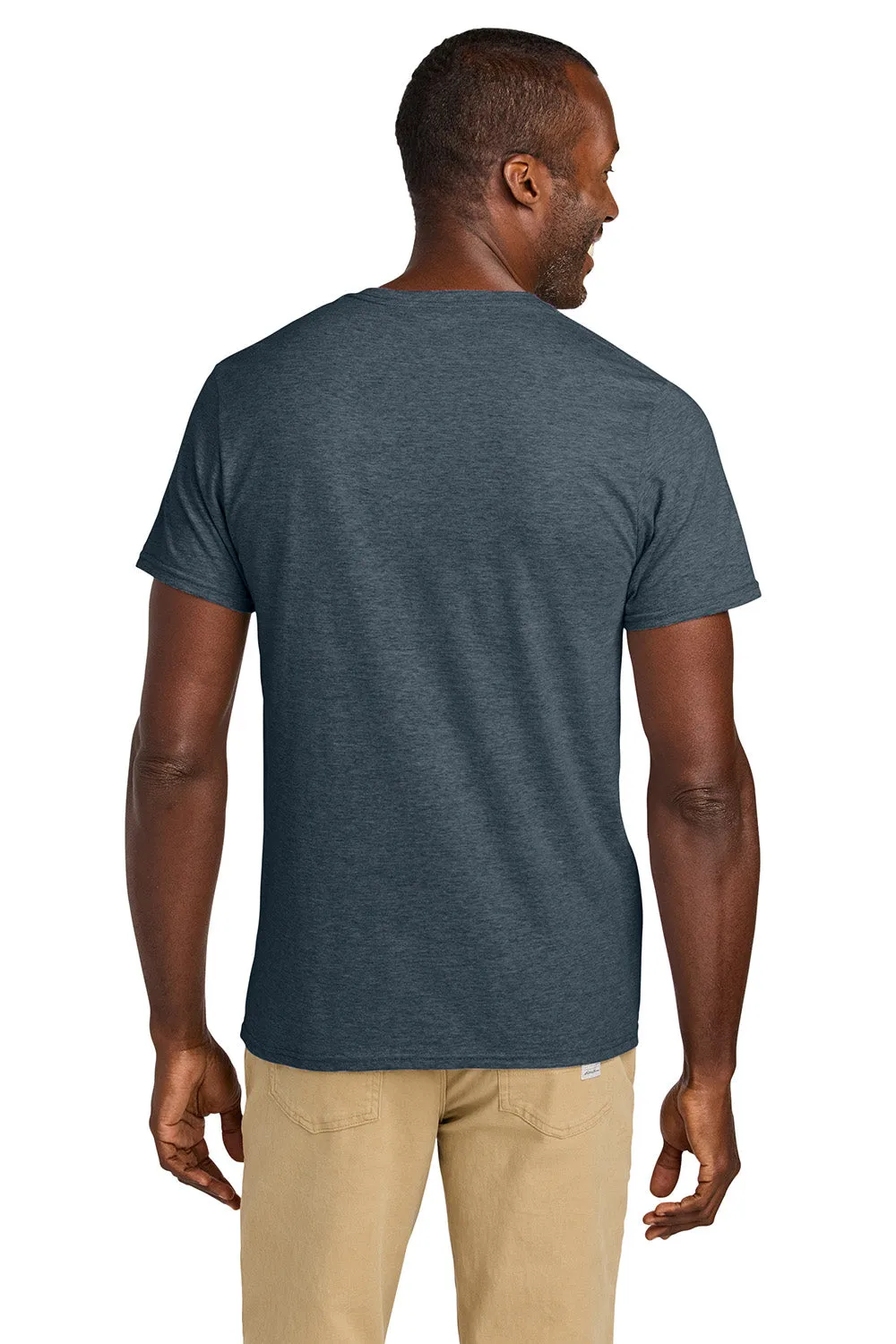 Jerzees Mens Classics Short Sleeve Crewneck T-Shirt - Heather Vintage Navy Blue