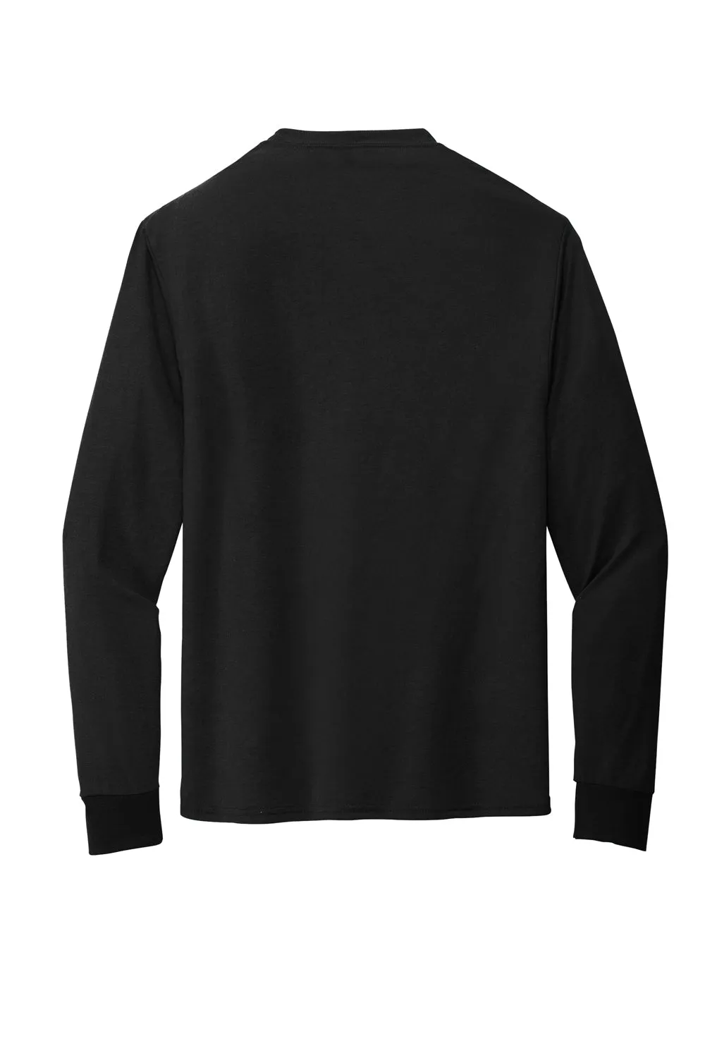 Jerzees Mens Dri-Power Moisture Wicking Long Sleeve Crewneck T-Shirt - Black