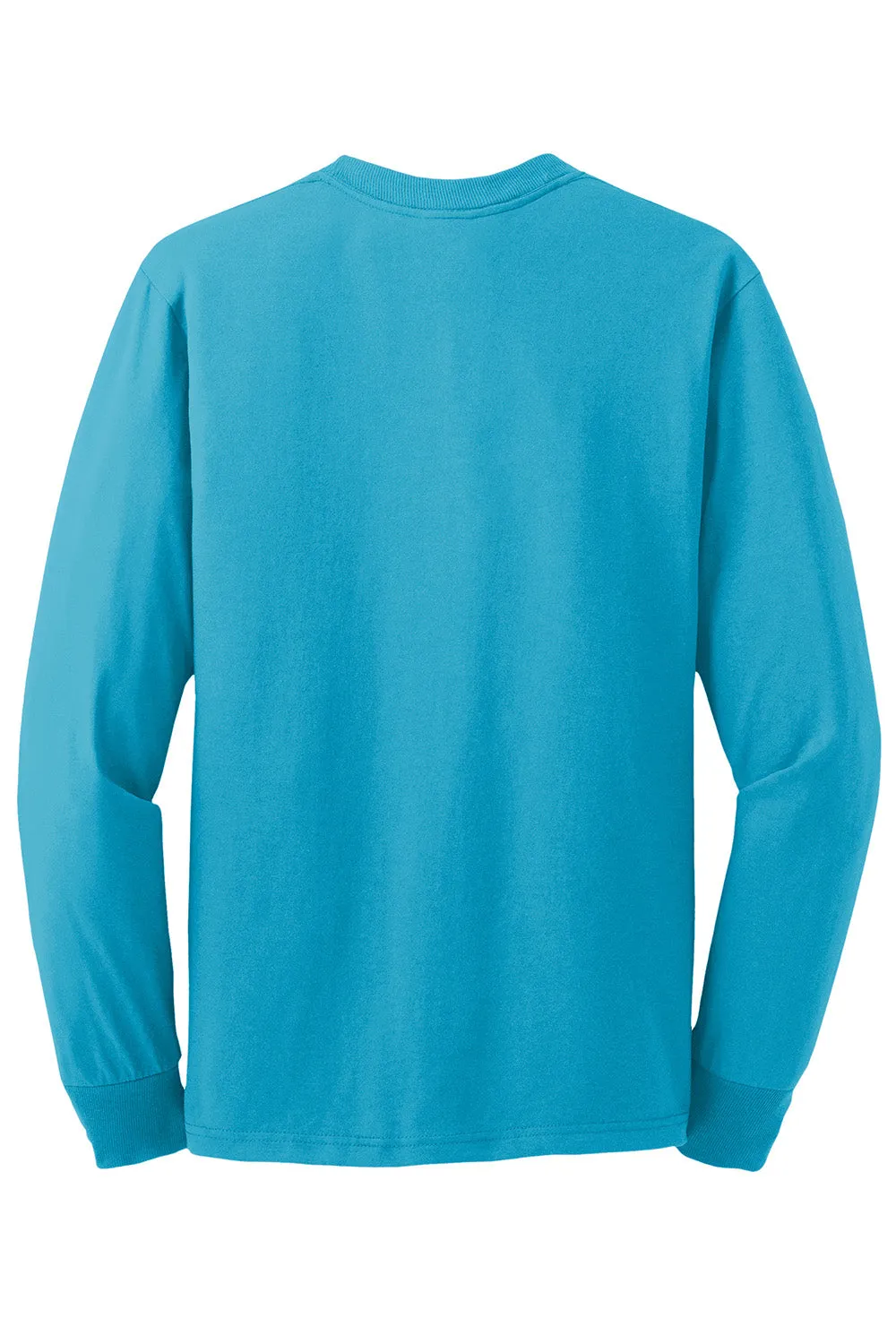 Jerzees Mens Dri-Power Moisture Wicking Long Sleeve Crewneck T-Shirt - California Blue