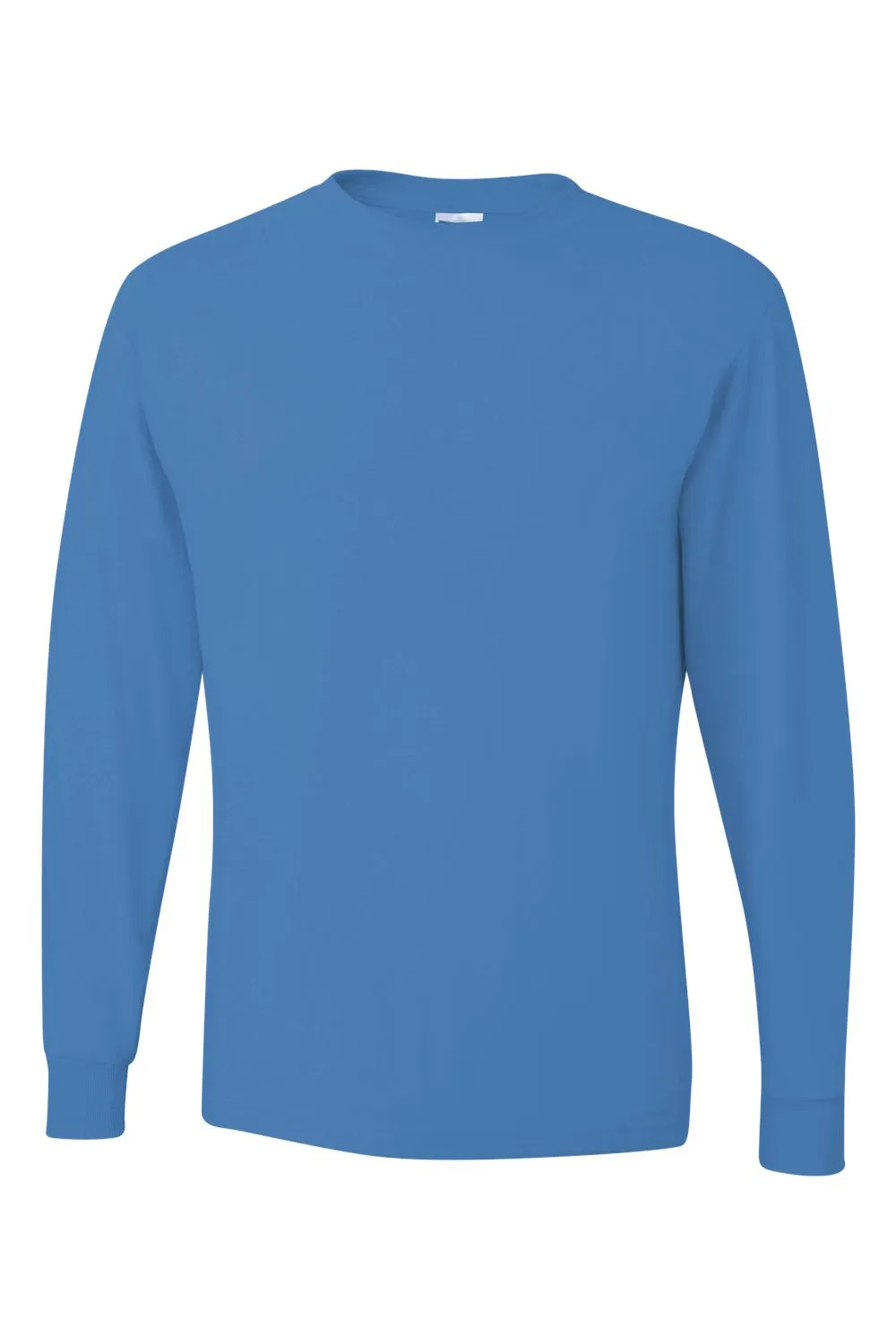 Jerzees Mens Dri-Power Moisture Wicking Long Sleeve Crewneck T-Shirt - Columbia Blue