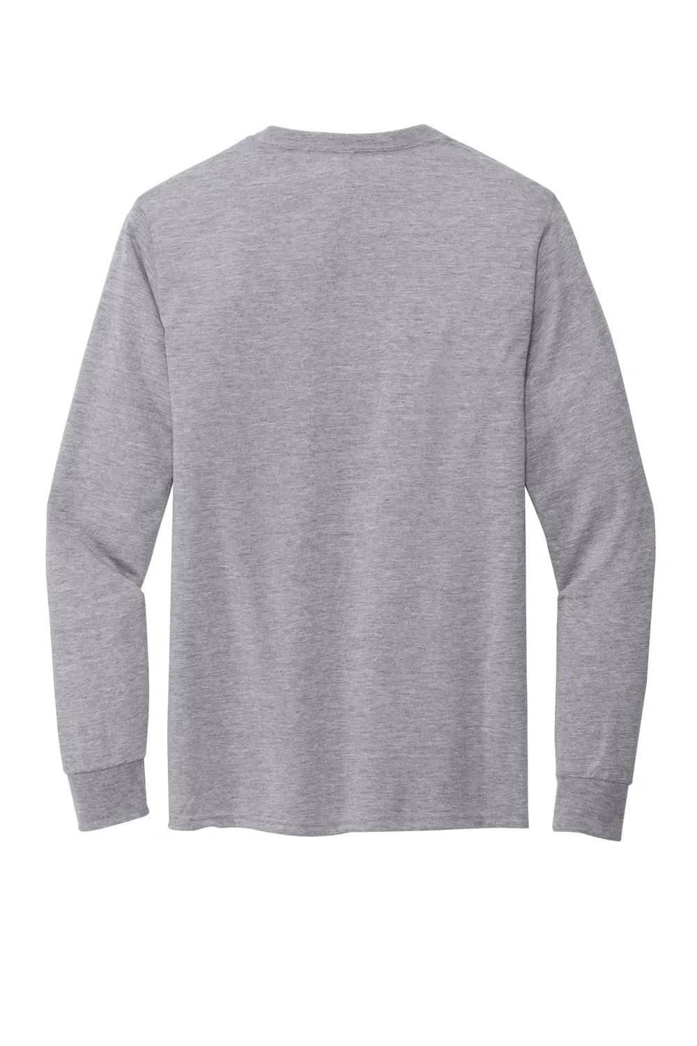 Jerzees Mens Dri-Power Moisture Wicking Long Sleeve Crewneck T-Shirt - Heather Grey