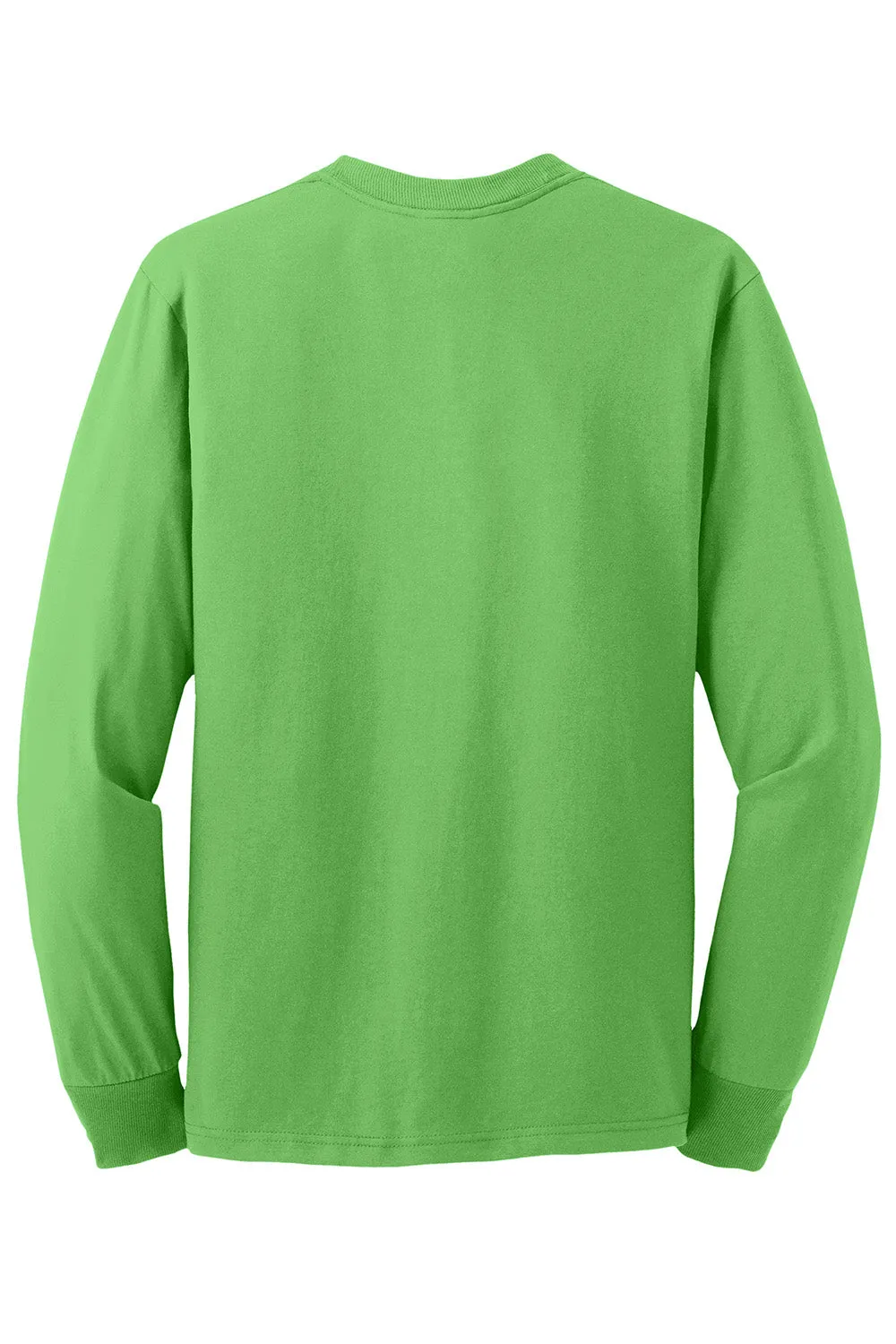 Jerzees Mens Dri-Power Moisture Wicking Long Sleeve Crewneck T-Shirt - Kiwi Green