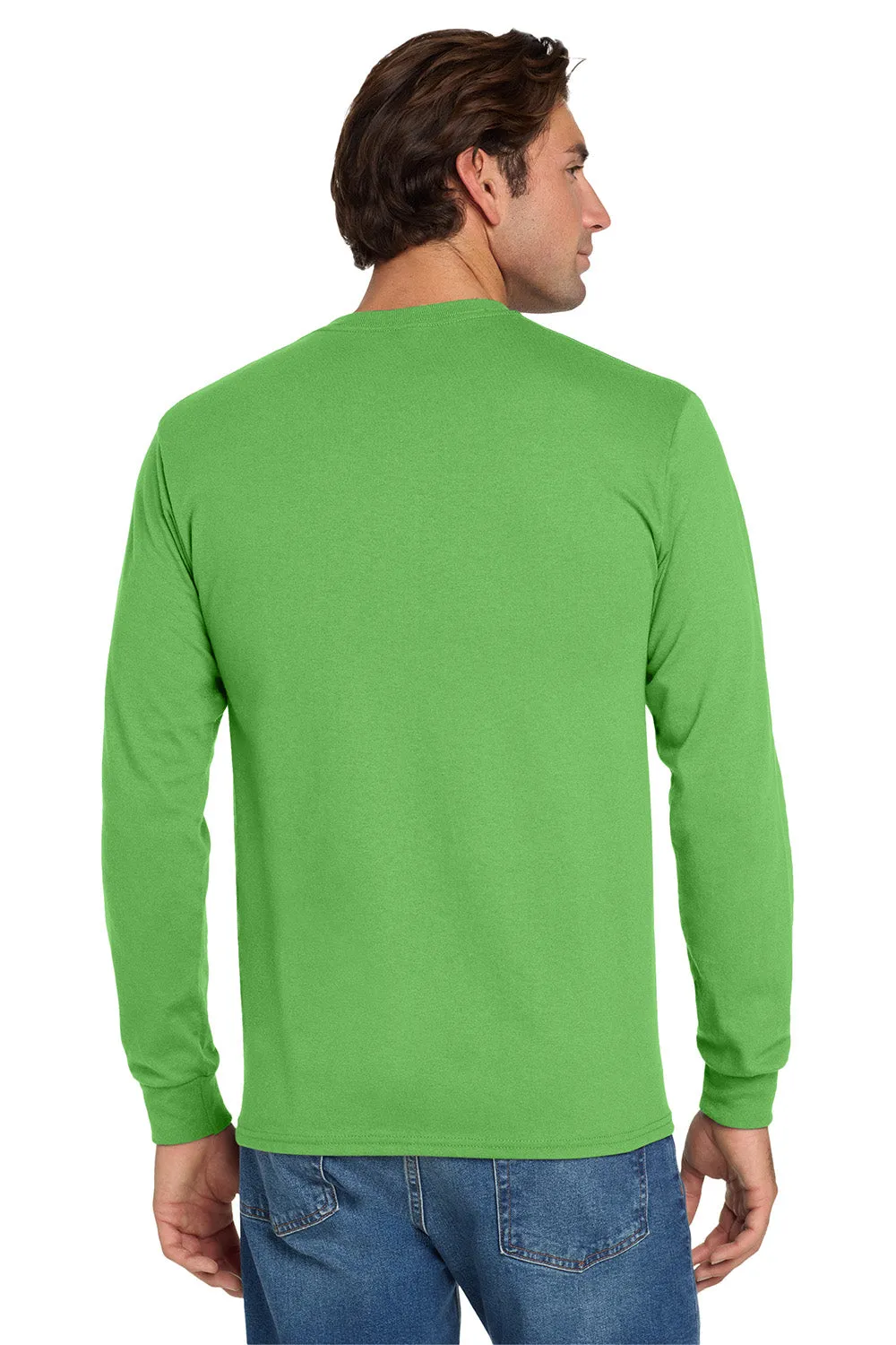 Jerzees Mens Dri-Power Moisture Wicking Long Sleeve Crewneck T-Shirt - Kiwi Green