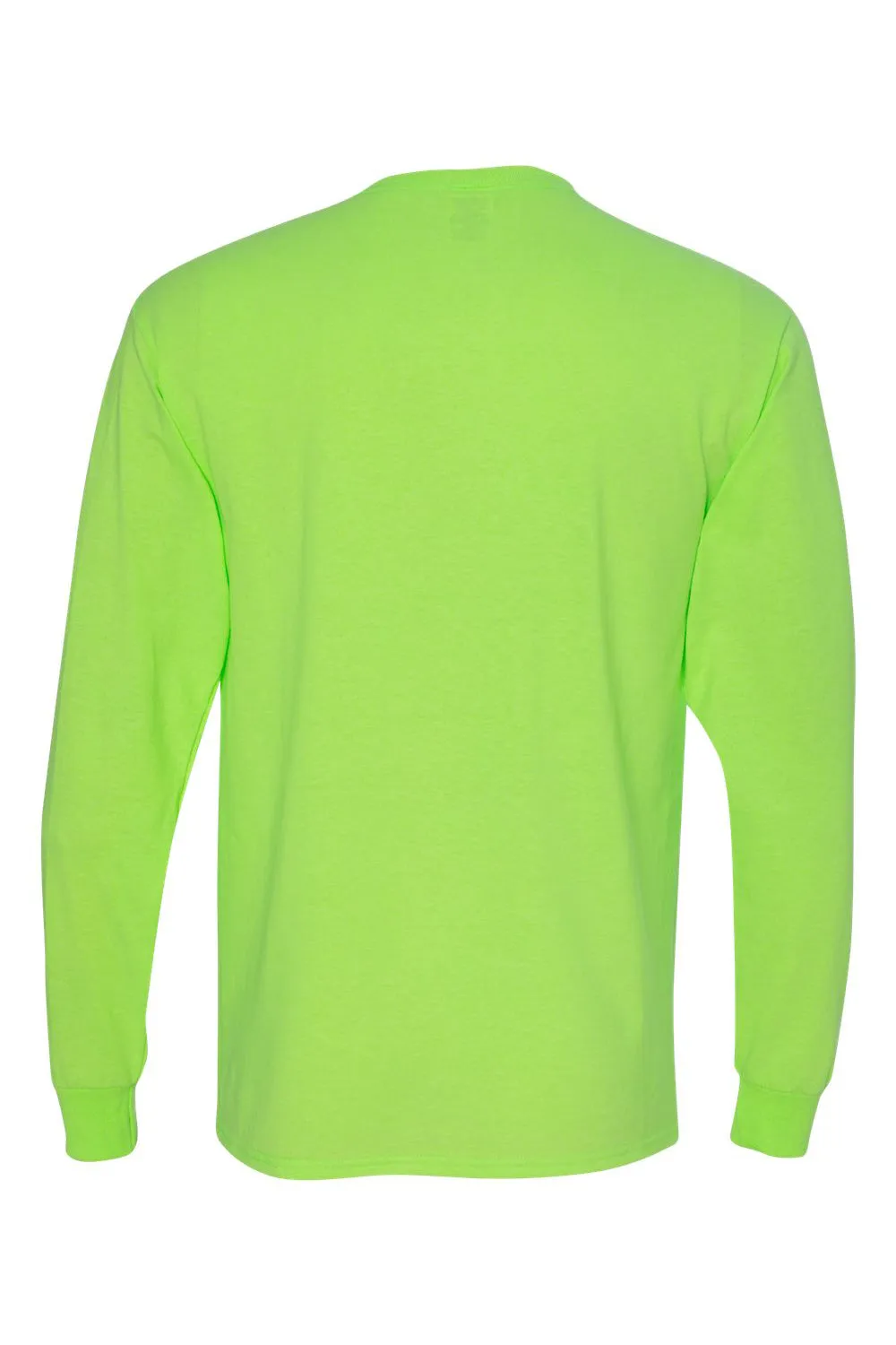Jerzees Mens Dri-Power Moisture Wicking Long Sleeve Crewneck T-Shirt - Neon Green