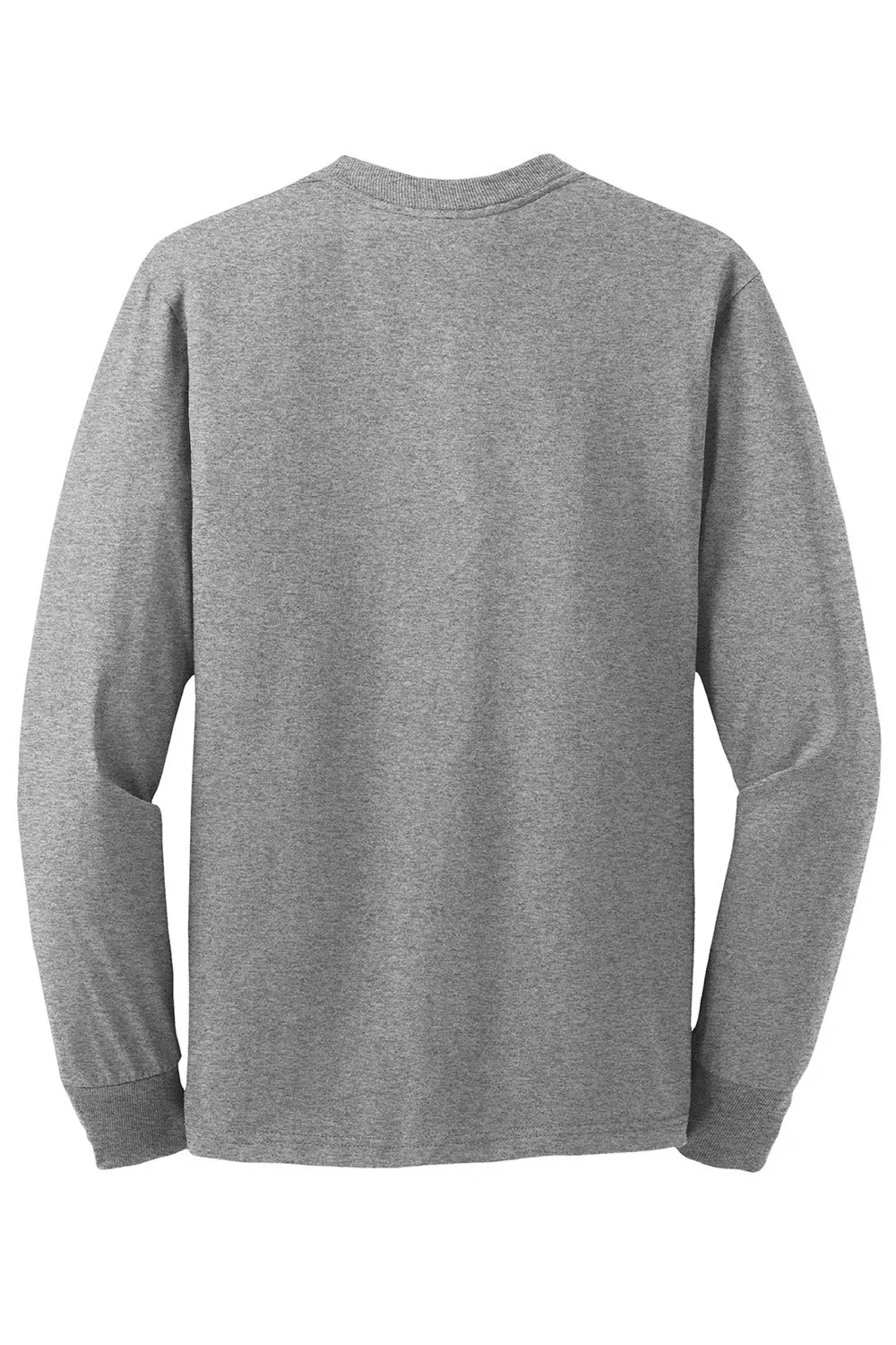 Jerzees Mens Dri-Power Moisture Wicking Long Sleeve Crewneck T-Shirt - Oxford Grey