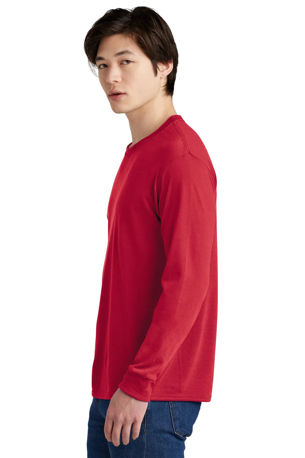 Jerzees Mens Dri-Power Moisture Wicking Long Sleeve Crewneck T-Shirt - True Red
