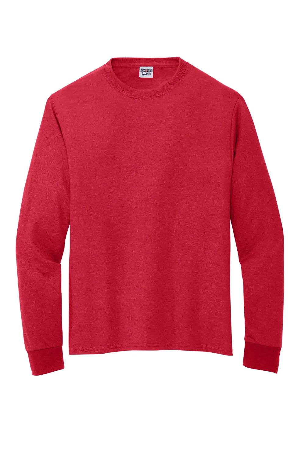 Jerzees Mens Dri-Power Moisture Wicking Long Sleeve Crewneck T-Shirt - True Red