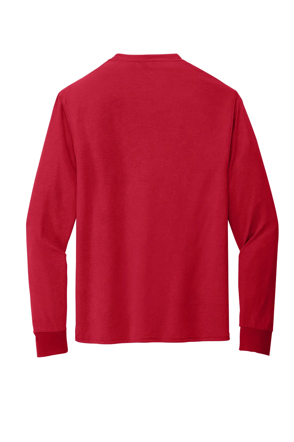 Jerzees Mens Dri-Power Moisture Wicking Long Sleeve Crewneck T-Shirt - True Red