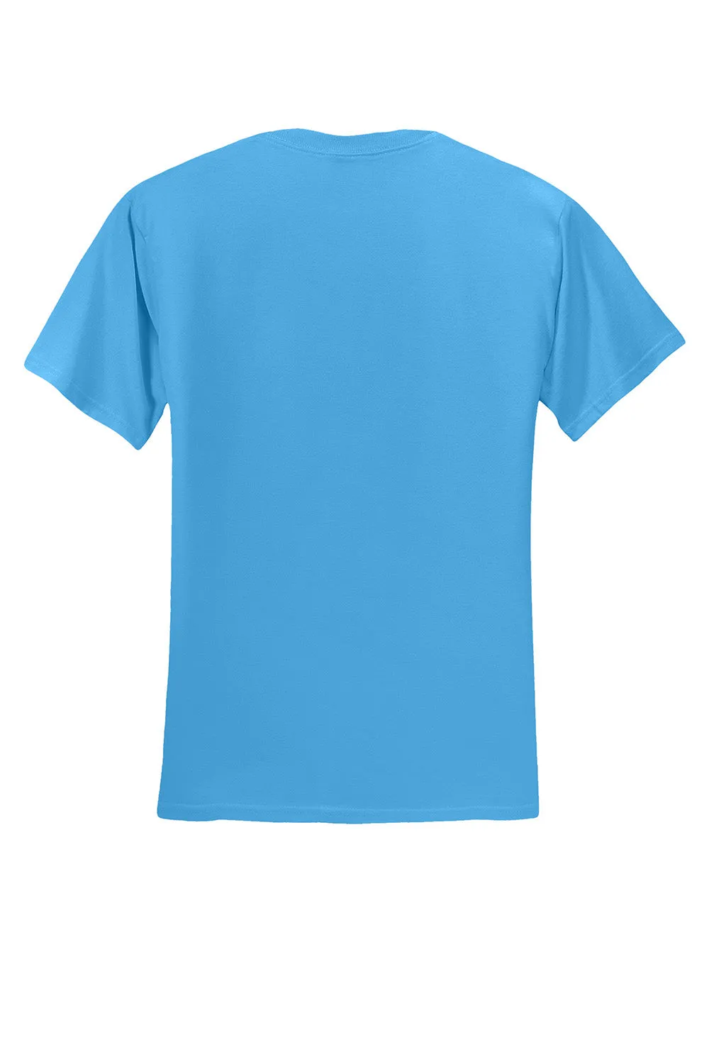Jerzees Mens Dri-Power Moisture Wicking Short Sleeve Crewneck T-Shirt - Aquatic Blue