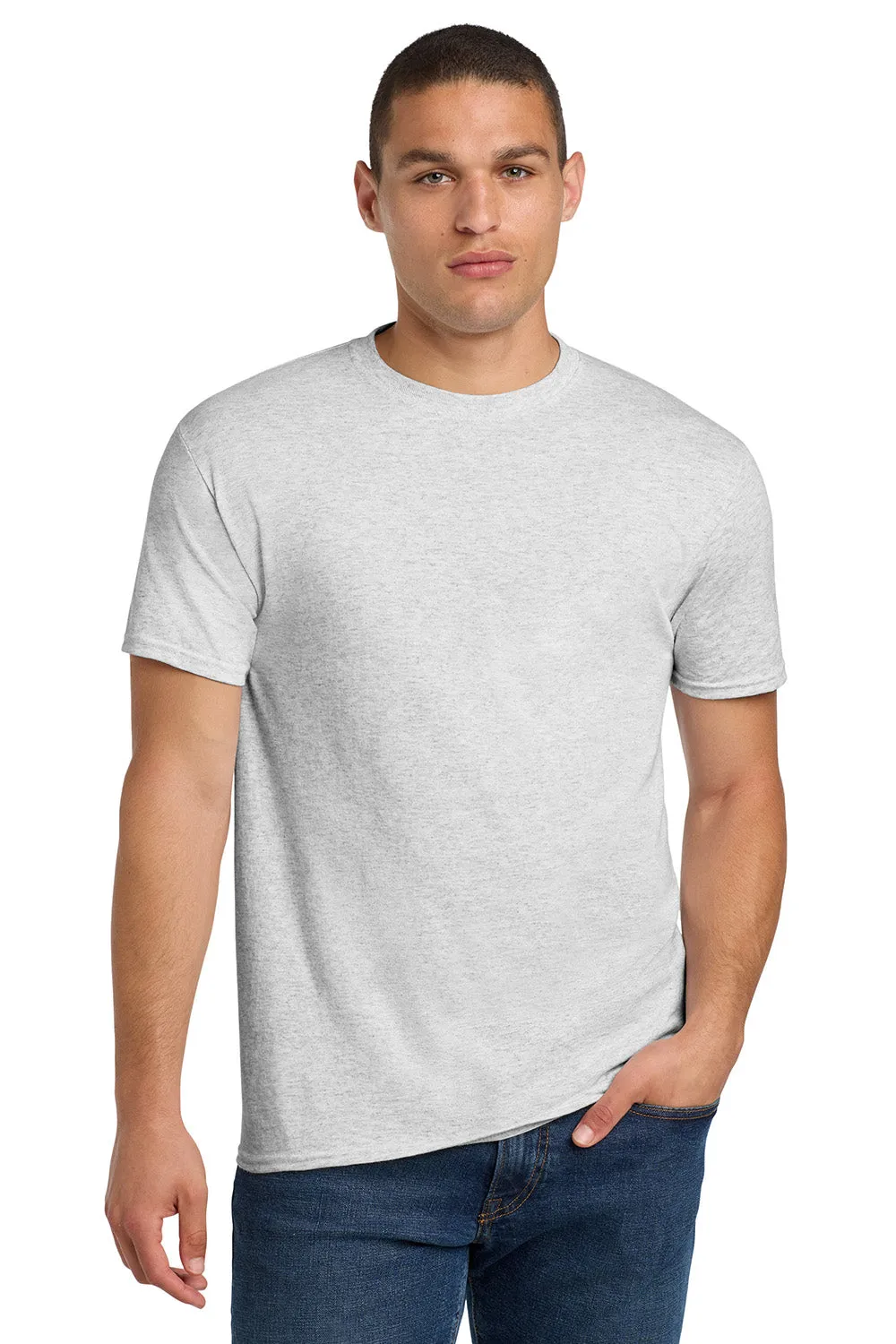 Jerzees Mens Dri-Power Moisture Wicking Short Sleeve Crewneck T-Shirt - Ash Grey