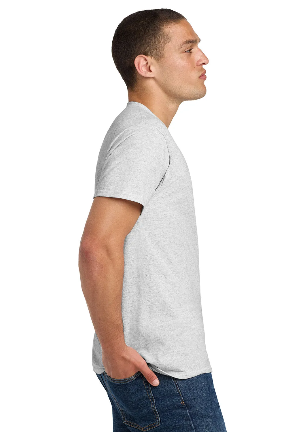 Jerzees Mens Dri-Power Moisture Wicking Short Sleeve Crewneck T-Shirt - Ash Grey