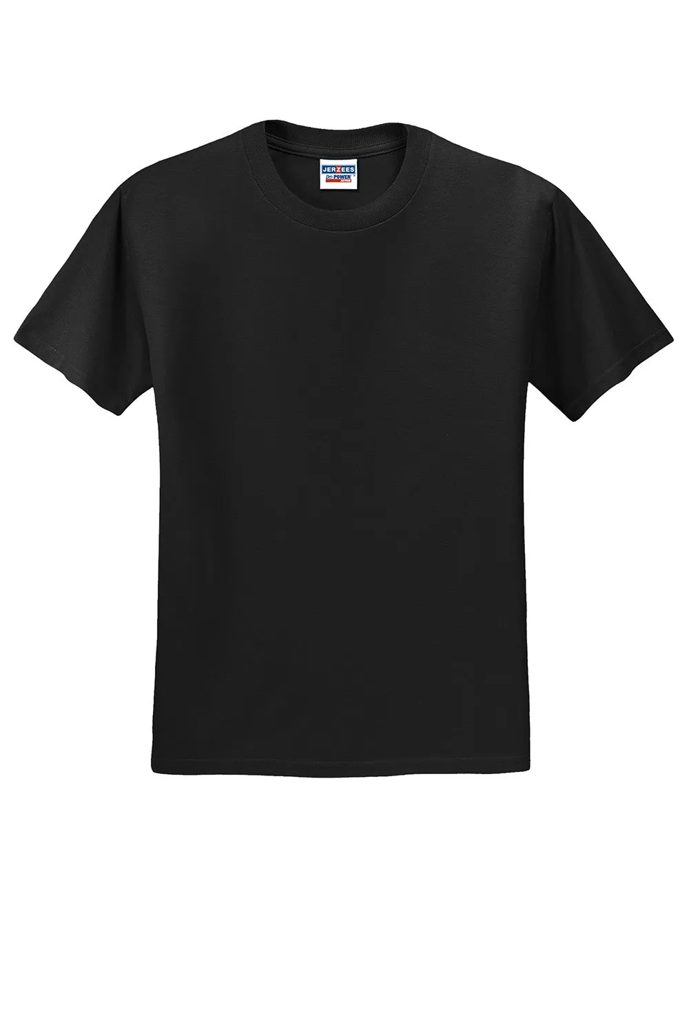 Jerzees Mens Dri-Power Moisture Wicking Short Sleeve Crewneck T-Shirt - Black