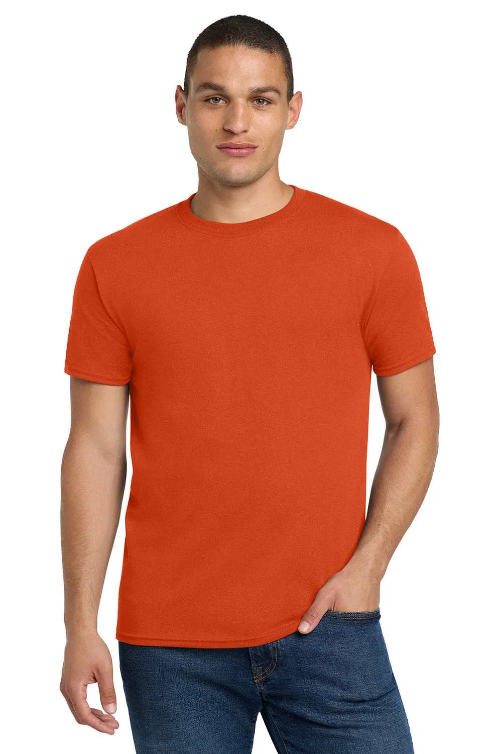 Jerzees Mens Dri-Power Moisture Wicking Short Sleeve Crewneck T-Shirt - Burnt Orange