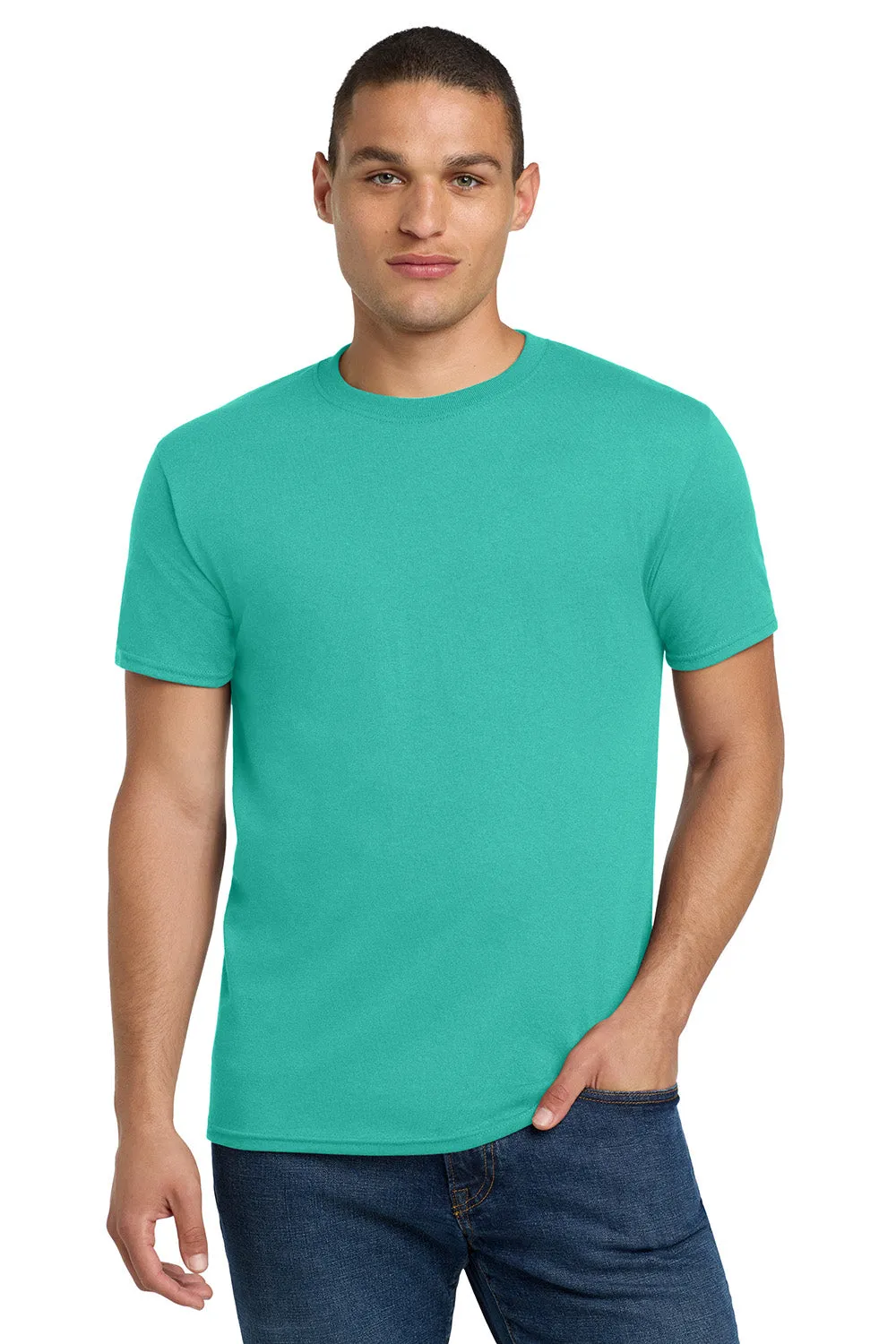 Jerzees Mens Dri-Power Moisture Wicking Short Sleeve Crewneck T-Shirt - Cool Mint Green