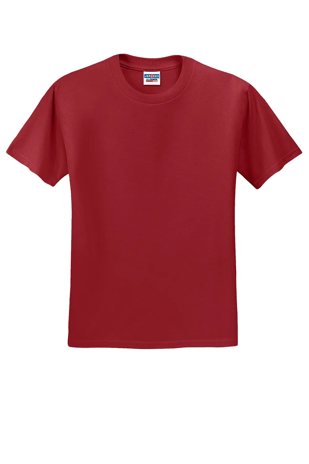 Jerzees Mens Dri-Power Moisture Wicking Short Sleeve Crewneck T-Shirt - Crimson Red