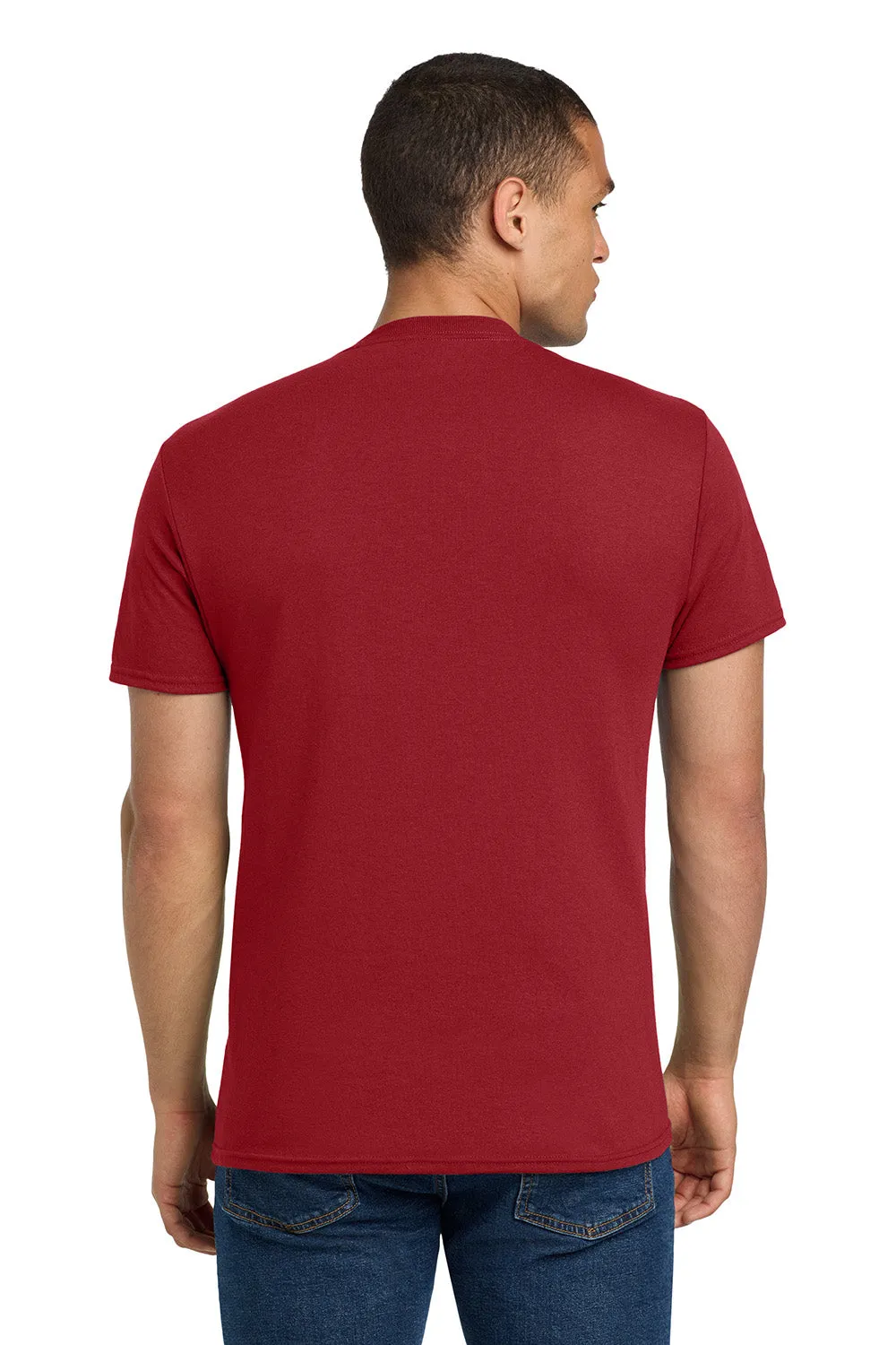 Jerzees Mens Dri-Power Moisture Wicking Short Sleeve Crewneck T-Shirt - Crimson Red