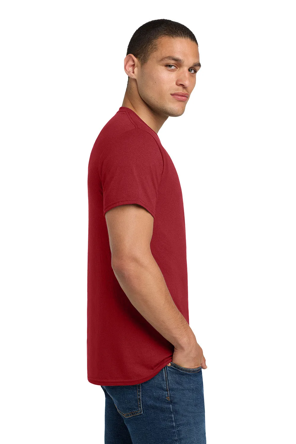 Jerzees Mens Dri-Power Moisture Wicking Short Sleeve Crewneck T-Shirt - Crimson Red