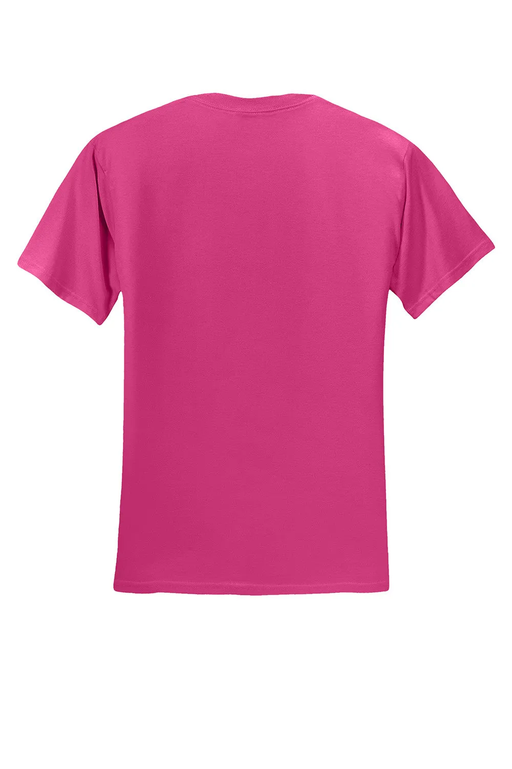 Jerzees Mens Dri-Power Moisture Wicking Short Sleeve Crewneck T-Shirt - Cyber Pink