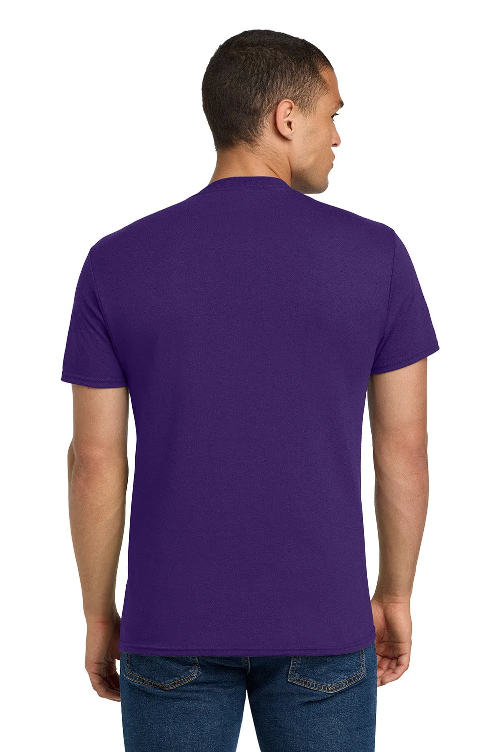 Jerzees Mens Dri-Power Moisture Wicking Short Sleeve Crewneck T-Shirt - Deep Purple