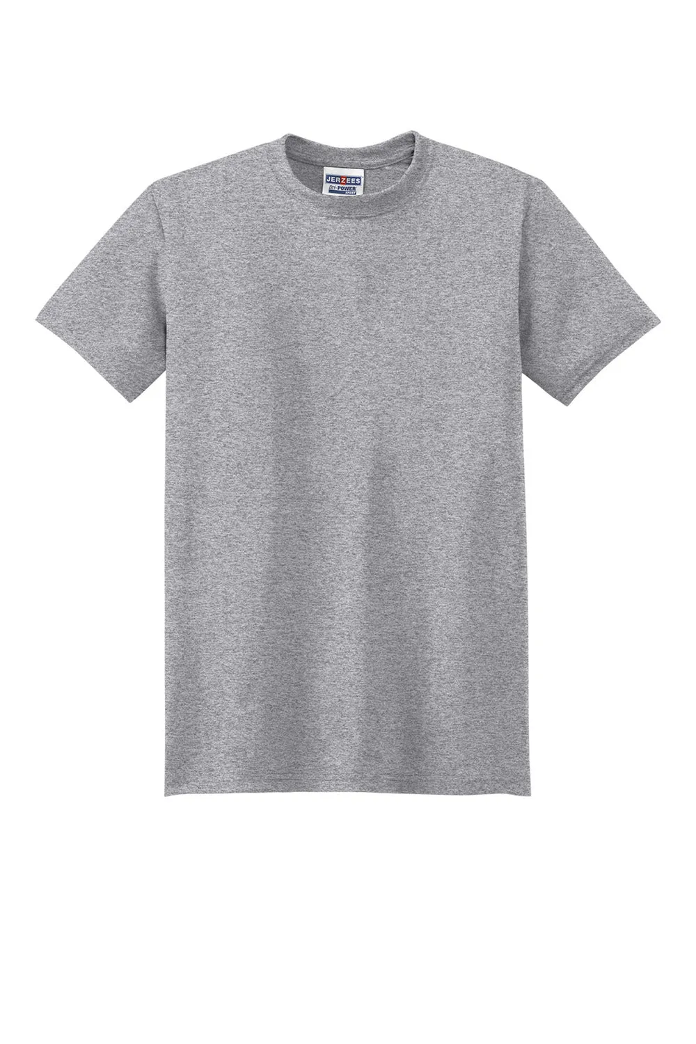 Jerzees Mens Dri-Power Moisture Wicking Short Sleeve Crewneck T-Shirt - Heather Grey