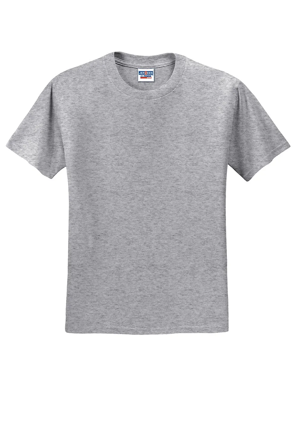 Jerzees Mens Dri-Power Moisture Wicking Short Sleeve Crewneck T-Shirt - Heather Grey