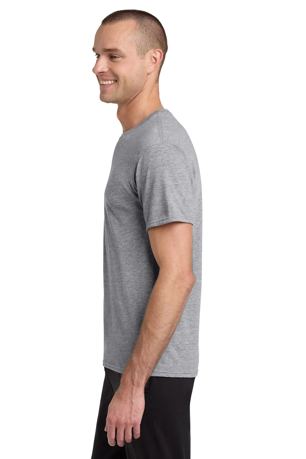 Jerzees Mens Dri-Power Moisture Wicking Short Sleeve Crewneck T-Shirt - Heather Grey