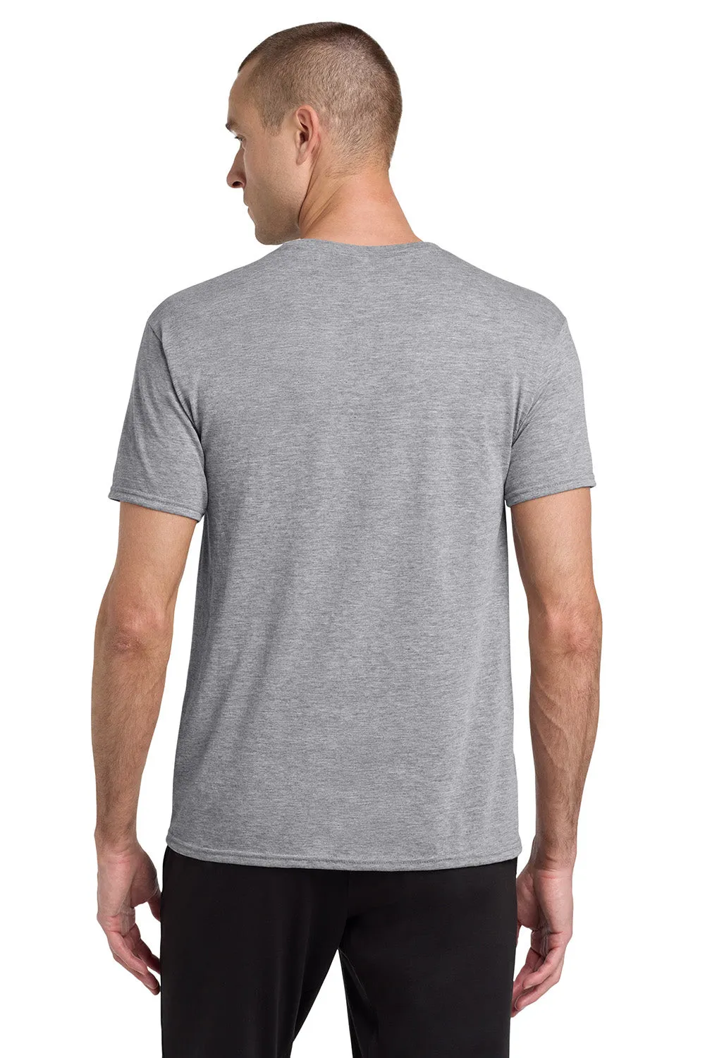 Jerzees Mens Dri-Power Moisture Wicking Short Sleeve Crewneck T-Shirt - Heather Grey